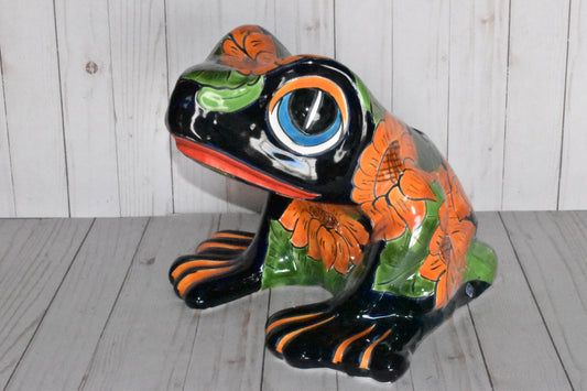 Talavera Flower Planter Frog