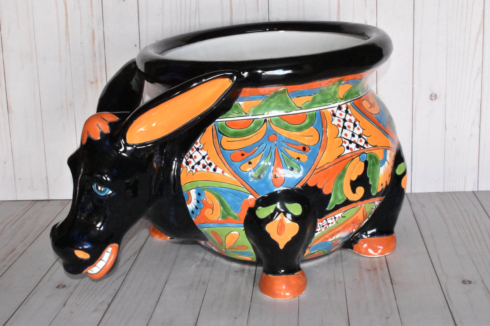 mexican plant pots uk Extra Large Michoacana Planter Talavera Donkeys