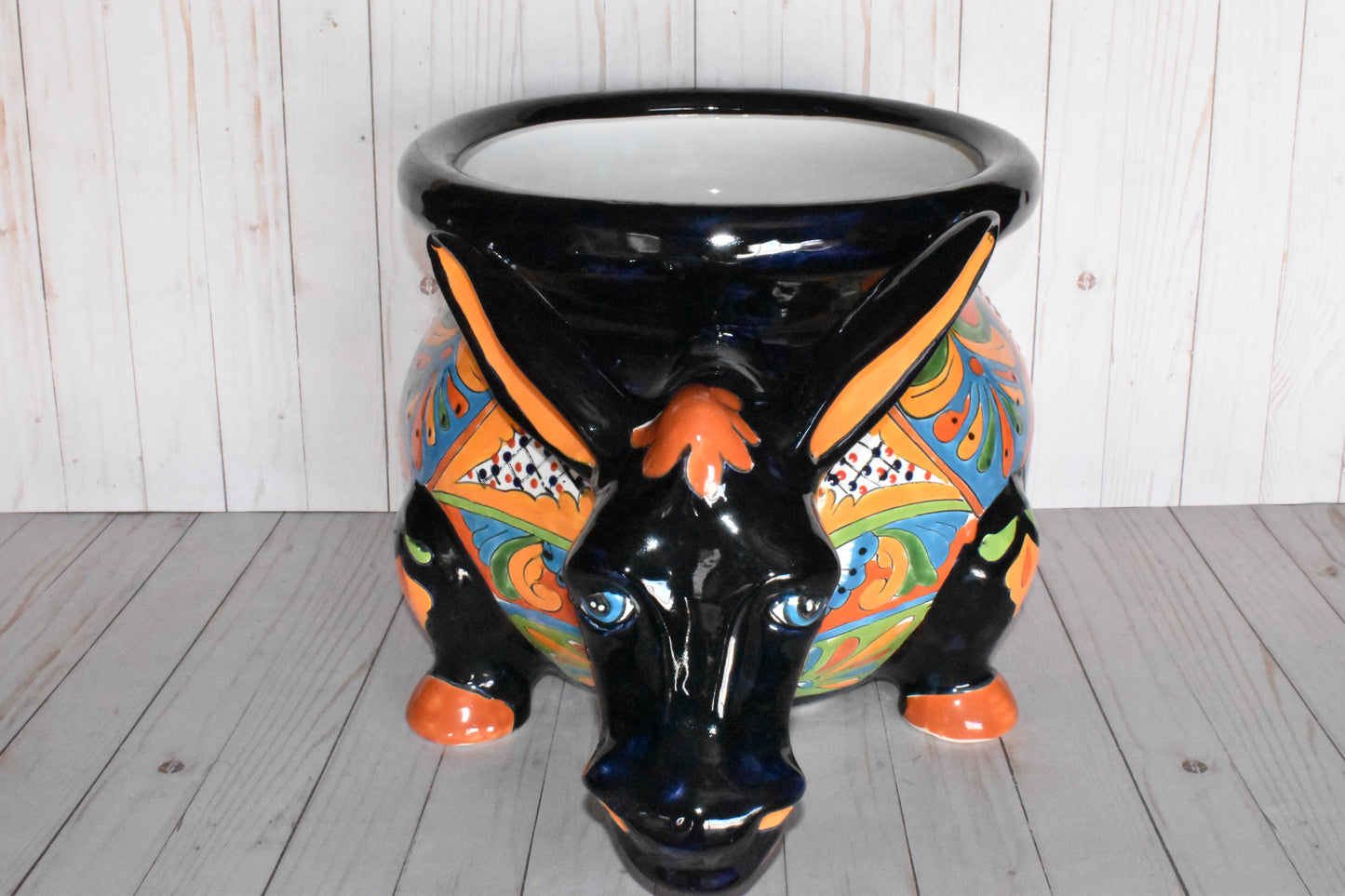 Extra Large Michoacana Planter Talavera Donkeys
