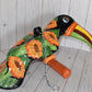 HANGING TOUCAN ORANGE SUNFLOWERS