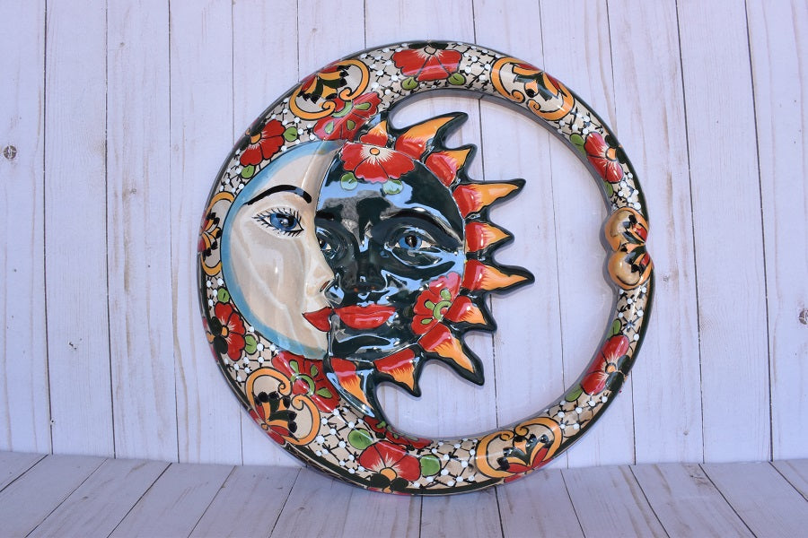 Large Mexican Talavera Hanging Eclipses