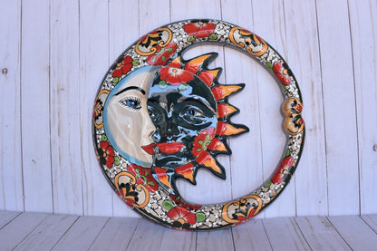 Large Mexican Talavera Hanging Eclipses