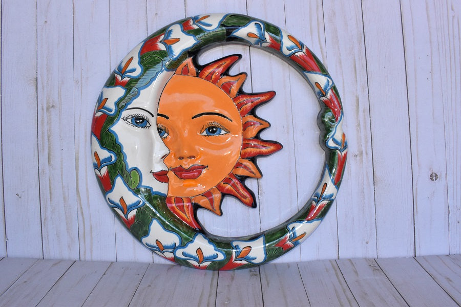 Large Mexican Talavera Hanging Eclipses