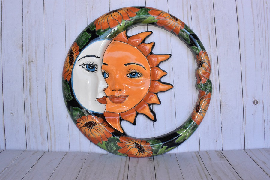 Large Mexican Talavera Hanging Eclipses