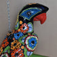 Jumbo XXLG Hanging Talavera Parrot in Flowers Pattern