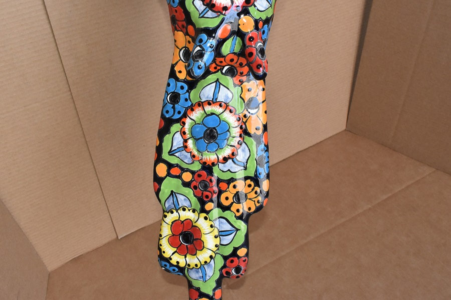 Jumbo XXLG Hanging Talavera Parrot in Flowers Pattern