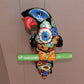 Jumbo XXLG Hanging Talavera Parrot in Flowers Pattern