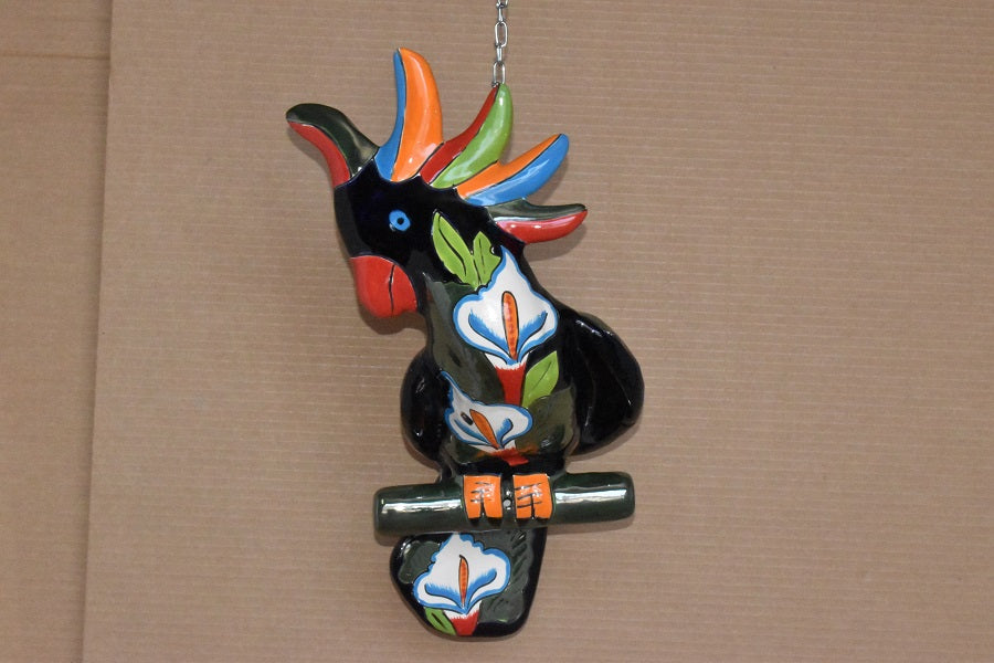 Collection Of Hanging Talavera Cockatoos