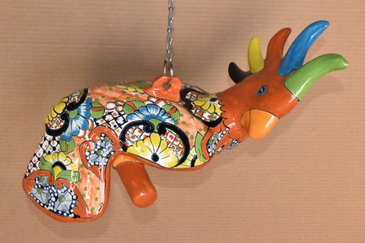 Handmade Talavera Ceramic Hanging Cockatoo