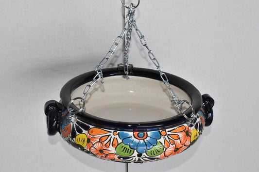 Hanging Talavera Pots With Chains.