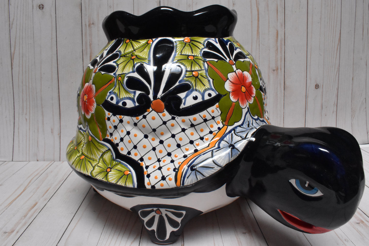 Large Talavera Turtles Flowerpot