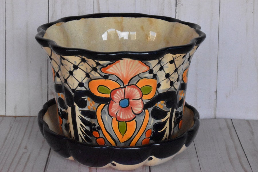 TALVERA POTS WITH SAUCER PLATE