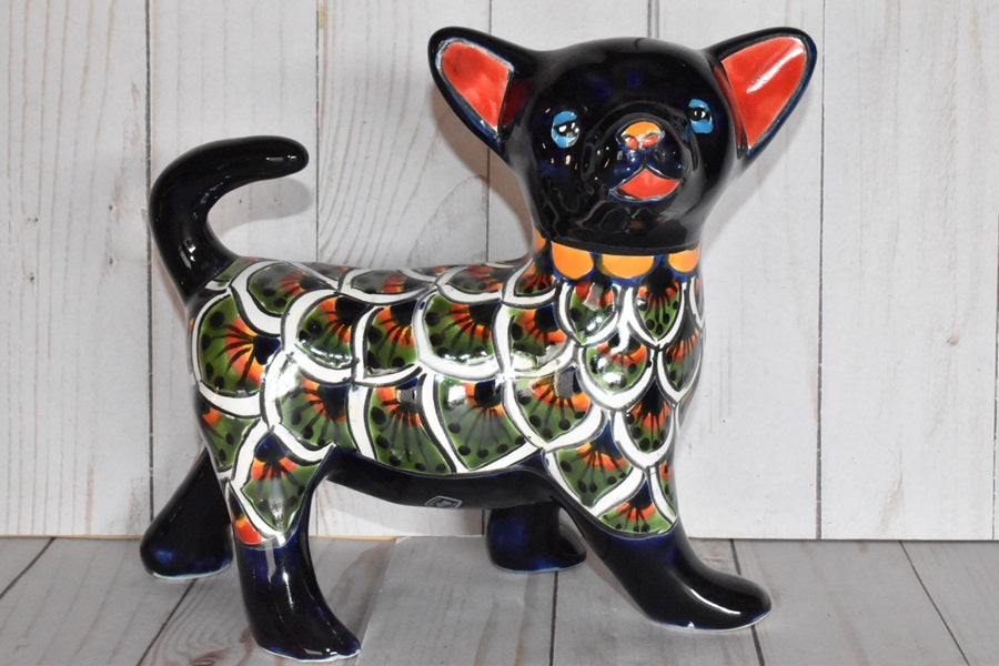 Standing Chihuahuas figurine Talavera Ceramic Dog