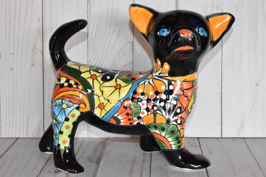 Standing Chihuahuas figurine Talavera Ceramic Dog