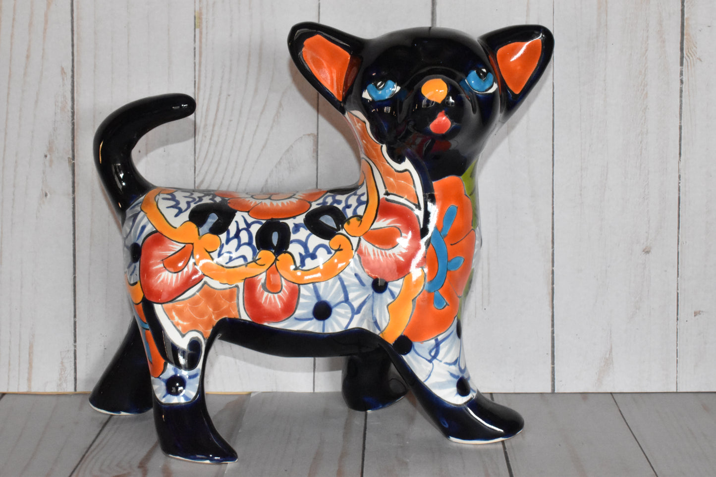 Standing Chihuahuas figurine Talavera Ceramic Dog