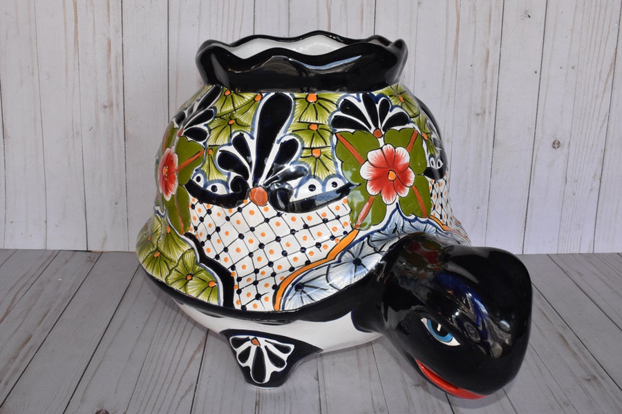 Large Talavera Turtles Flowerpot