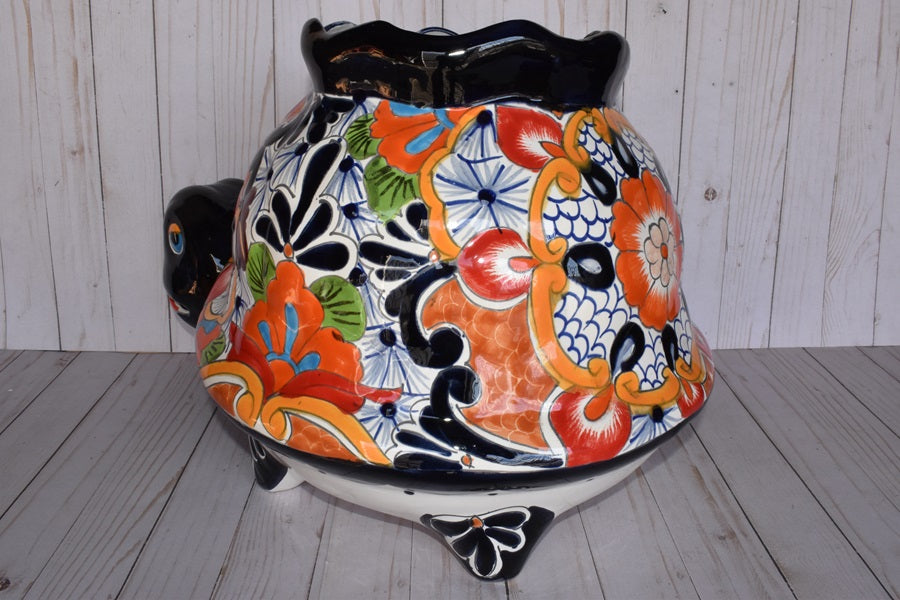 Large Talavera Turtles Flowerpot