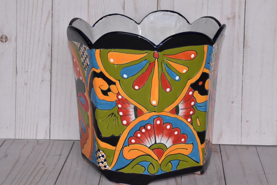 Octagonal Talavera Planters