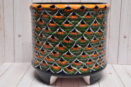 LARGE RINGED ROUND TALAVERA POTS