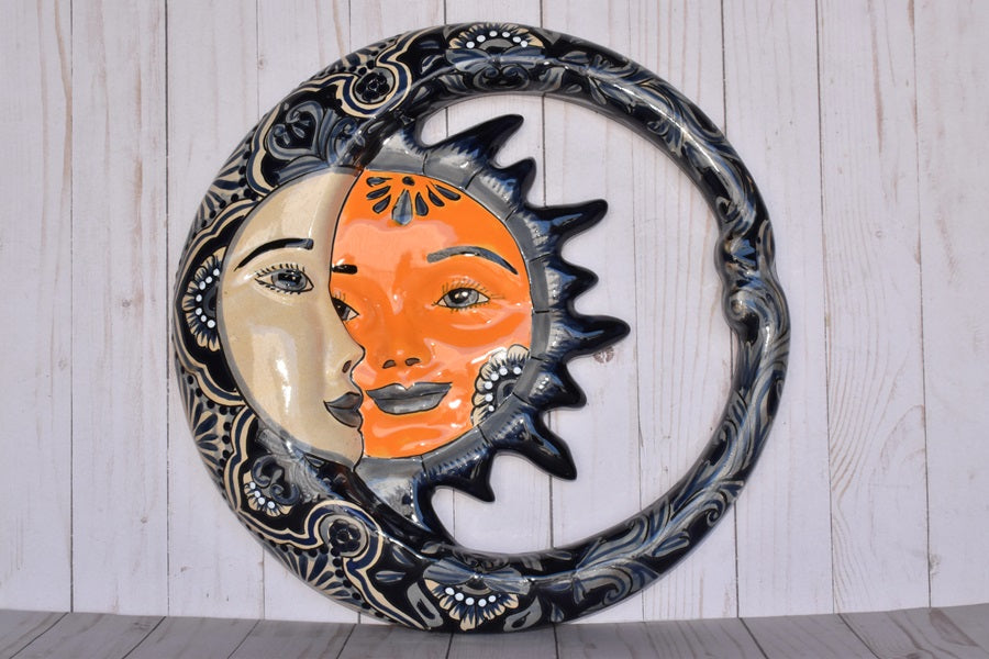 Large Mexican Talavera Hanging Eclipses