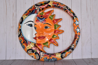 Large Mexican Talavera Hanging Eclipses