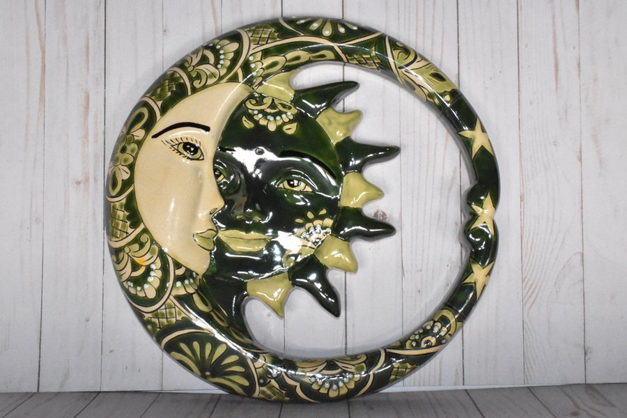 Large Mexican Talavera Hanging Eclipses