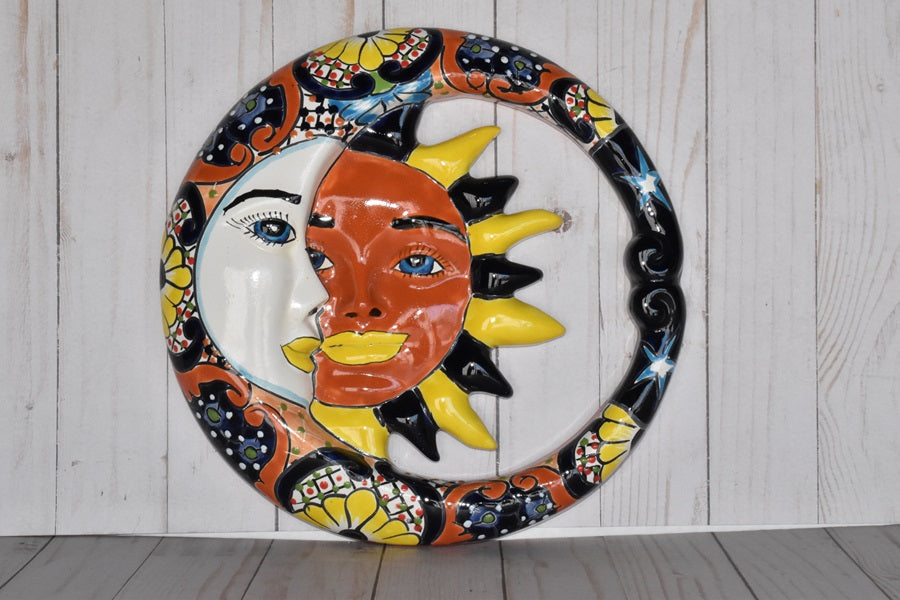Small Mexican Talavera Hanging Eclipses