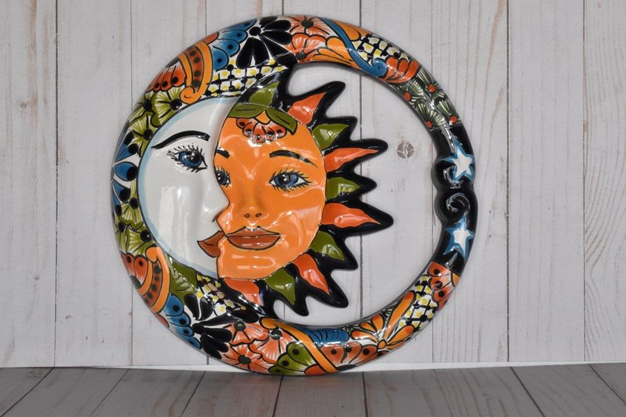 Small Mexican Talavera Hanging Eclipses