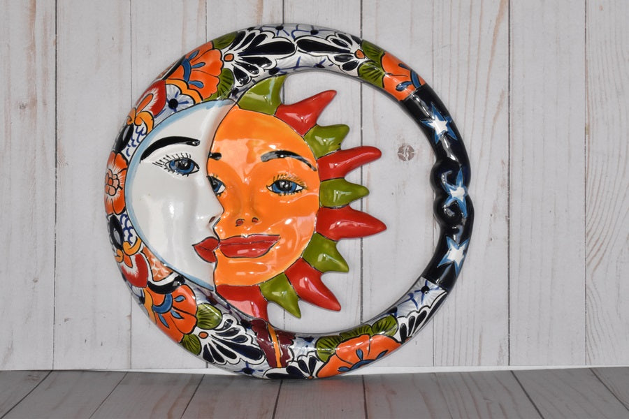 Small Mexican Talavera Hanging Eclipses