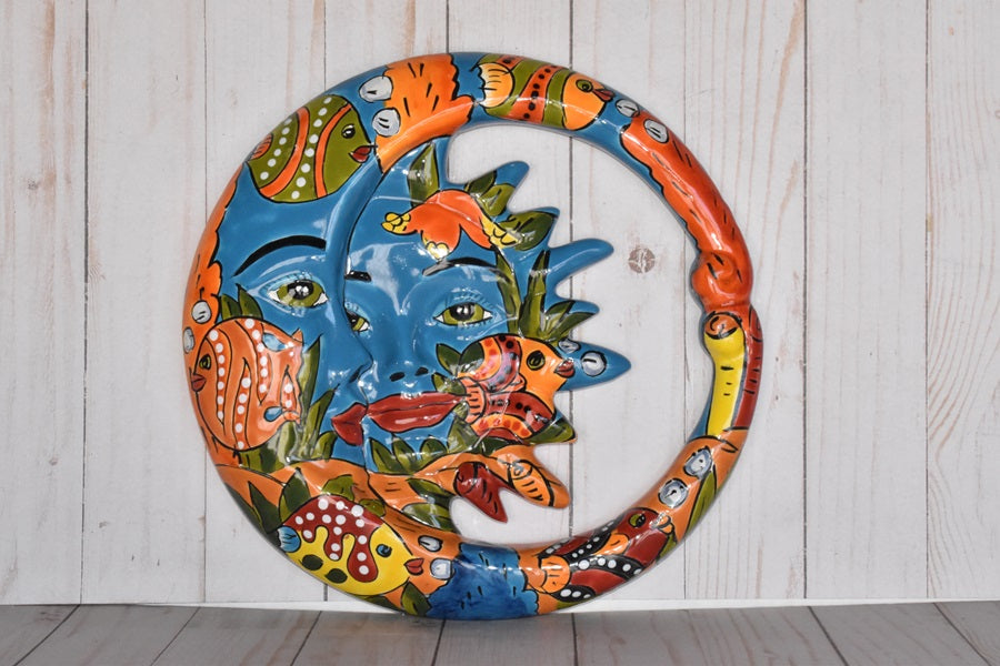 Small Mexican Talavera Hanging Eclipses