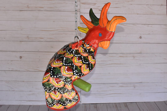 Collection Of Hanging Talavera Cockatoos
