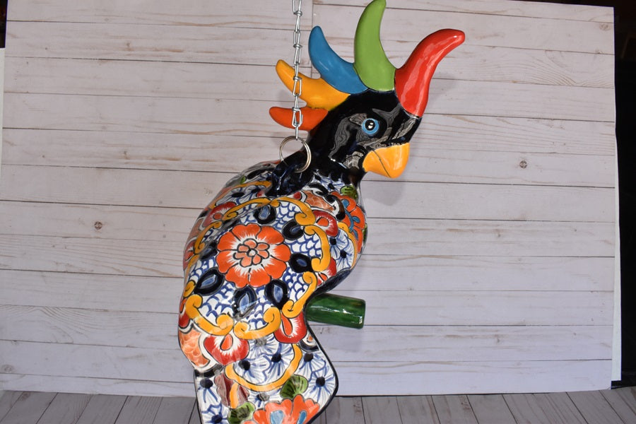 Collection Of Hanging Talavera Cockatoos