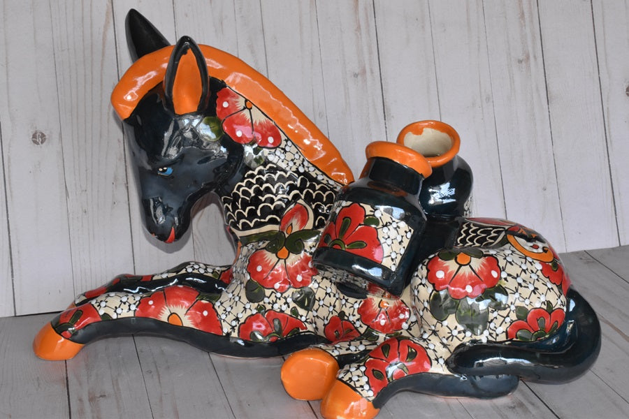 Talavera Sitting Donkeys