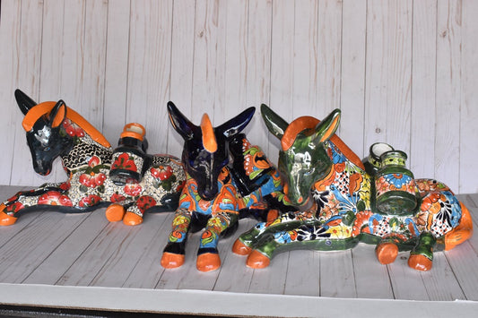 Talavera Sitting Donkeys