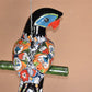 Jumbo XXLG Hanging Talavera Parrot in Spring Pattern
