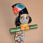 Jumbo XXLG Hanging Talavera Parrot in Spring Pattern