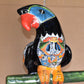 Jumbo XXLG Hanging Talavera Parrot in Spring Pattern