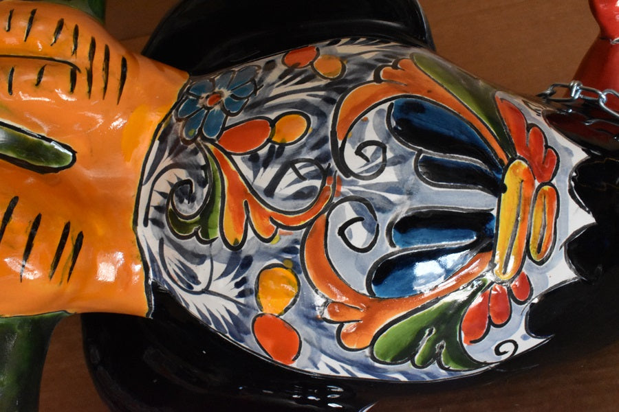 Jumbo XXLG Hanging Talavera Parrot in Spring Pattern