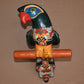 Jumbo XXLG Hanging Talavera Parrot in Mayan Pattern