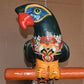 Jumbo XXLG Hanging Talavera Parrot in Mayan Pattern