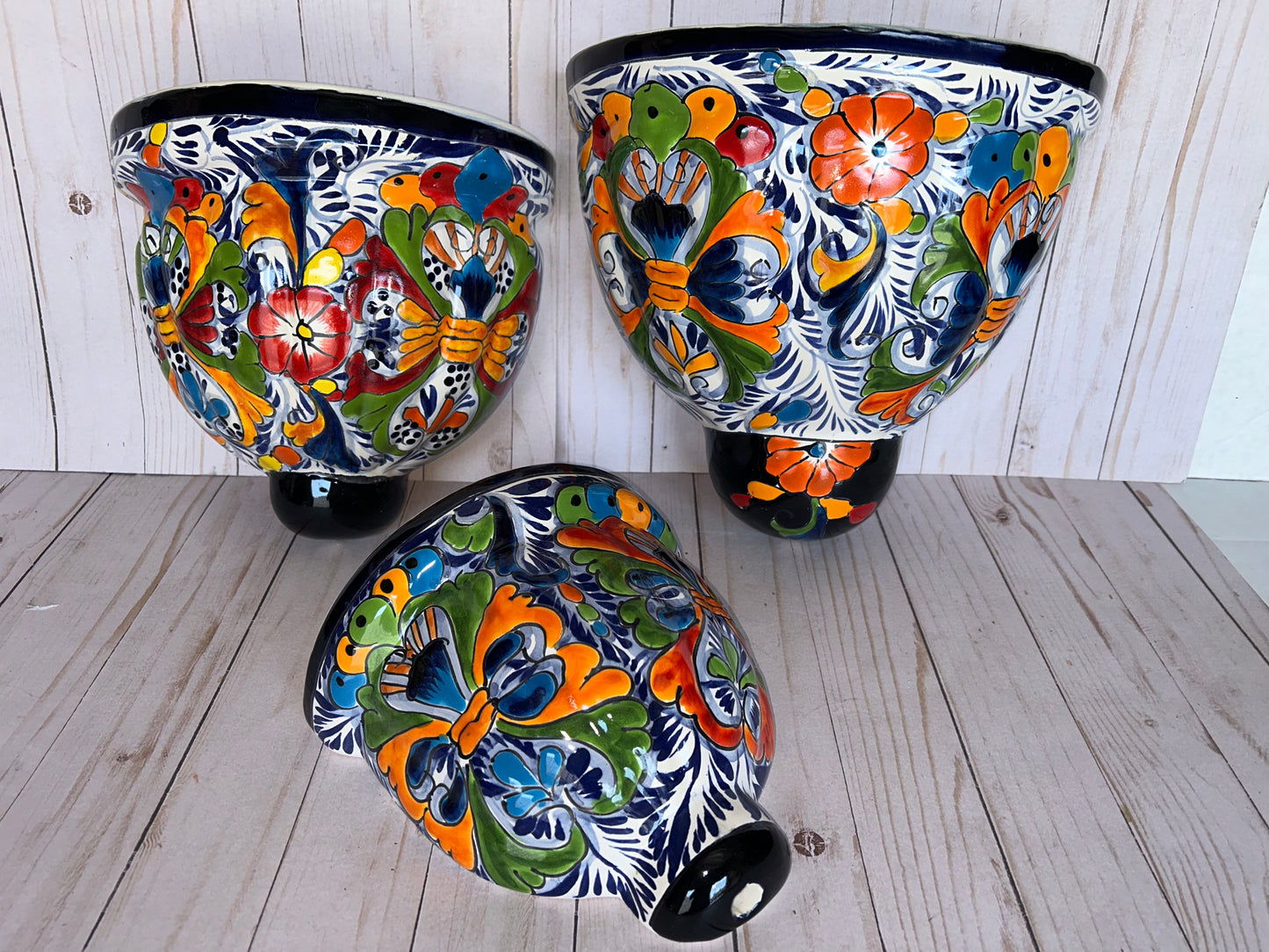 WALL PLANTERS CONE SHAPE CHOOSE SIZE AND COLOR