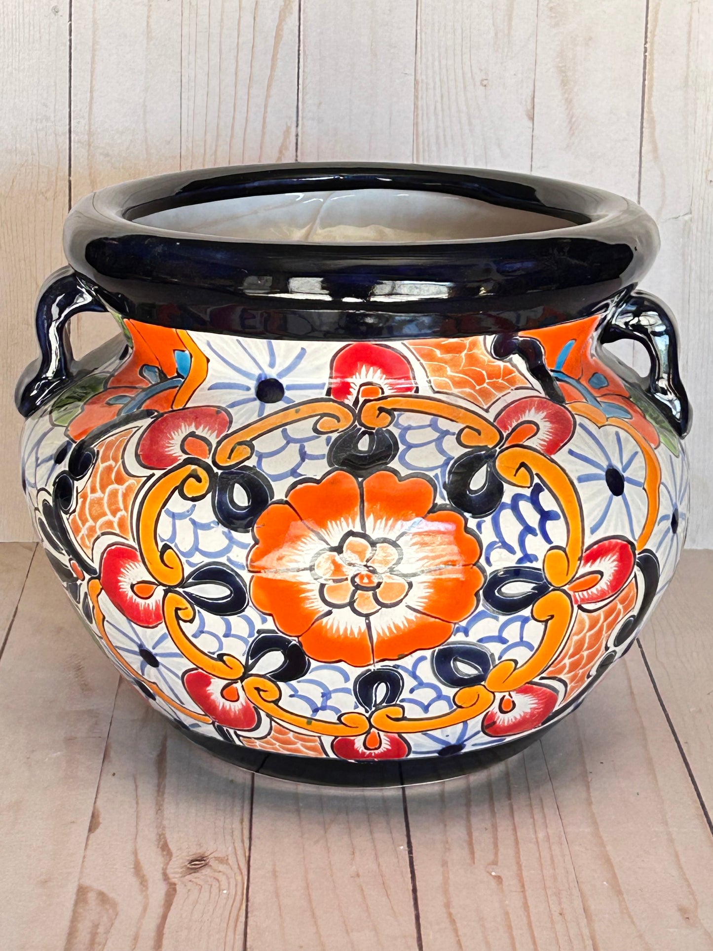 Handmade Talavera Michoacanas Planters 9.50 Tall