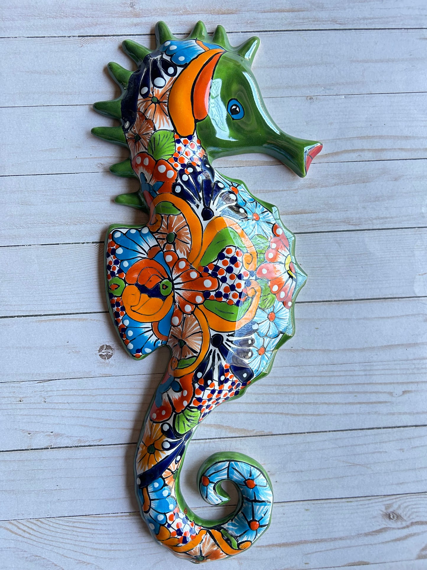 Large Talavera Seahorse