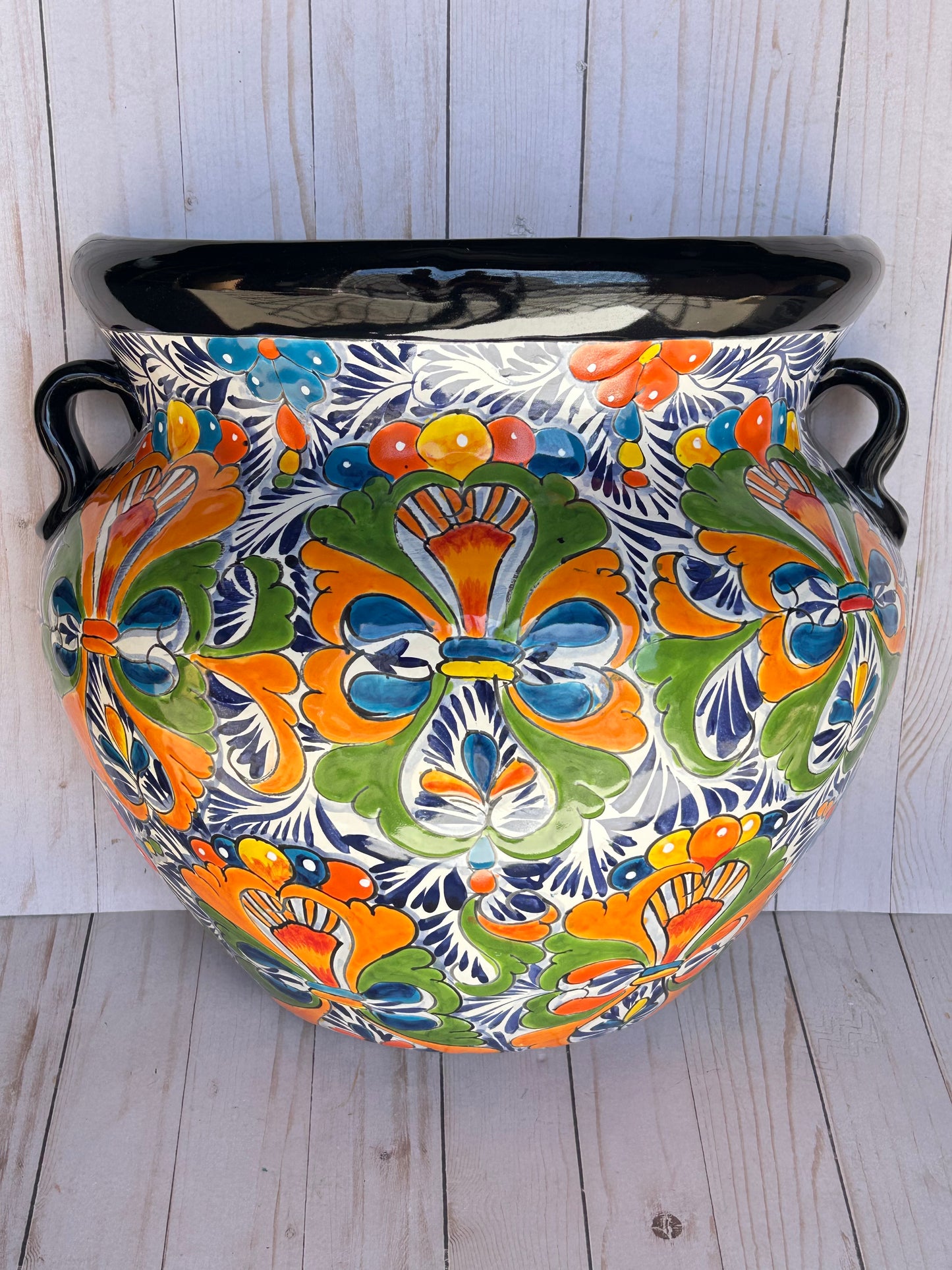 Hand-painted Wall Large Talavera Planters Mexican Style