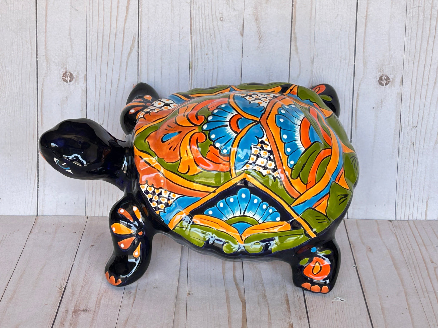 Handmade Talavera Ceramic Garden Turtles