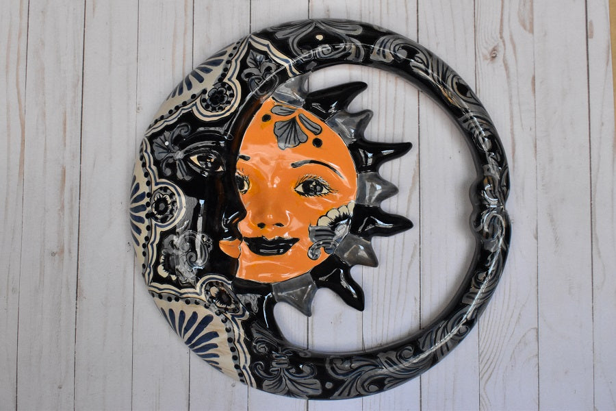 Large Mexican Talavera Hanging Eclipses