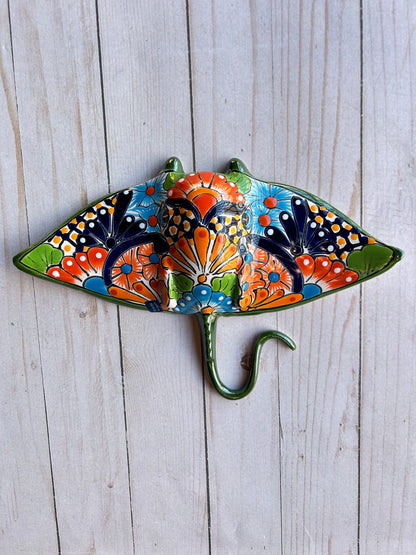 Handcrafted Talavera Ceramic Sculptures Hanging Manta Ray