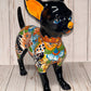 Adorable Large Talavera 13" Tall Ceramic Standing Chihuahua Dog