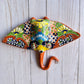 Handcrafted Talavera Ceramic Sculptures Hanging Manta Ray