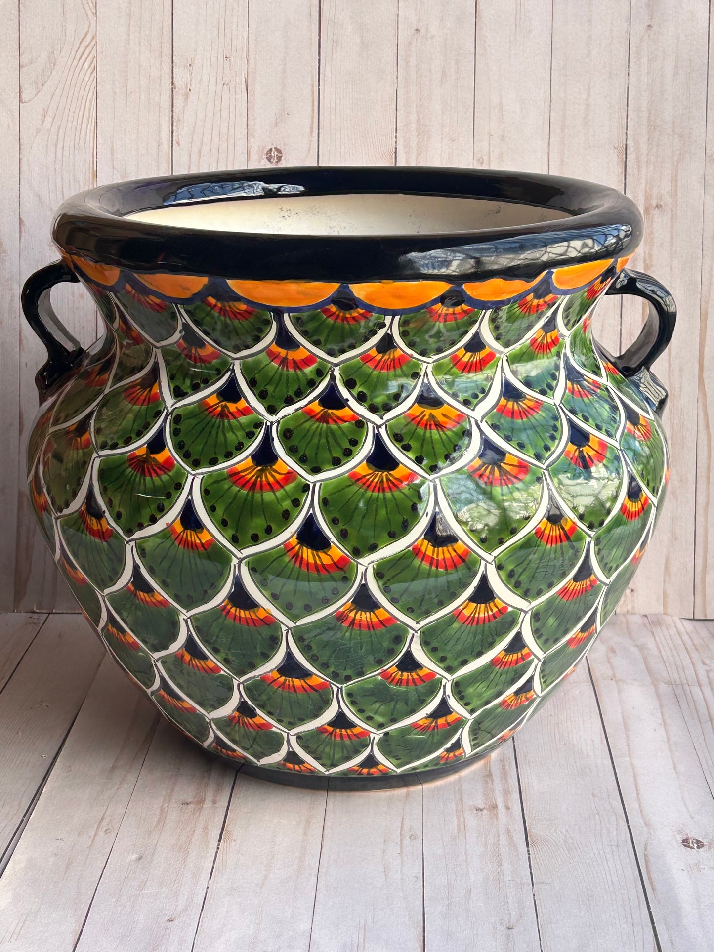 Handmade Talavera Michoacanas Planters MD-12.5"H/ LG-15"H
